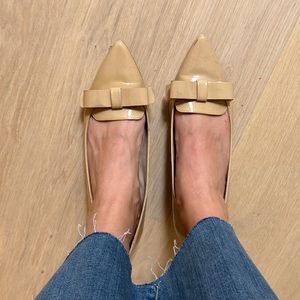 Kate Spade nude bow flats